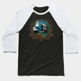 Wonderful steampunk mermaid in the deep ocean Baseball T-Shirt